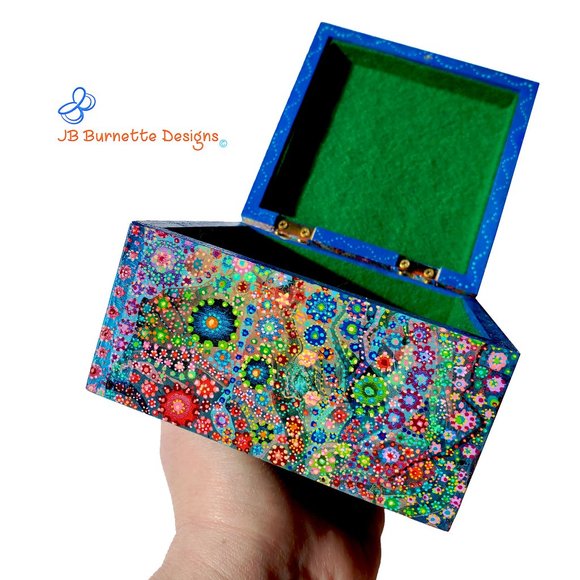 Dot MicroArt Jewelry Box 23,070 Dots Painted: Abstract "Cepheus Constellation" - Picture 10 of 10